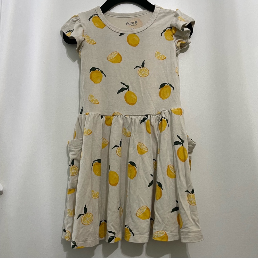 KYTE Baby Lemon Twirl Dress
